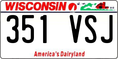WI license plate 351VSJ