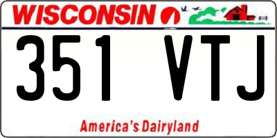 WI license plate 351VTJ