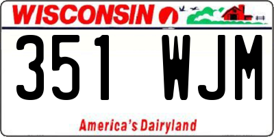 WI license plate 351WJM