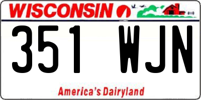 WI license plate 351WJN