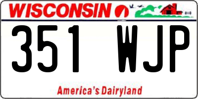 WI license plate 351WJP