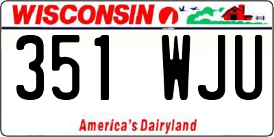 WI license plate 351WJU