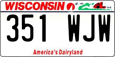 WI license plate 351WJW
