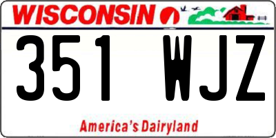WI license plate 351WJZ