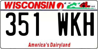 WI license plate 351WKH