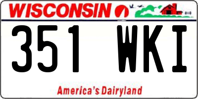 WI license plate 351WKI