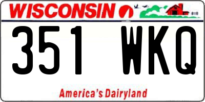 WI license plate 351WKQ