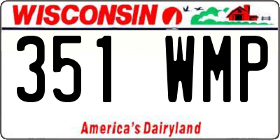 WI license plate 351WMP