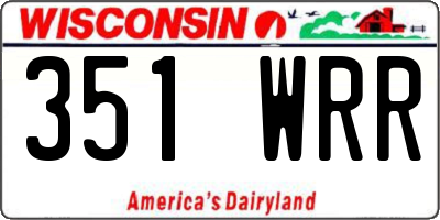 WI license plate 351WRR