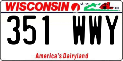 WI license plate 351WWY