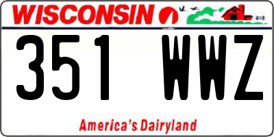 WI license plate 351WWZ