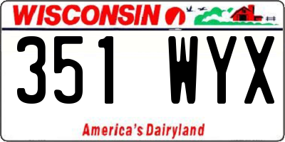 WI license plate 351WYX