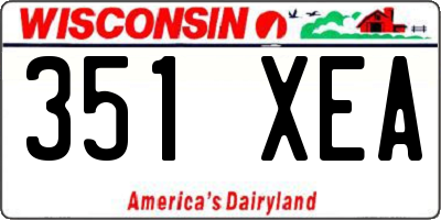 WI license plate 351XEA