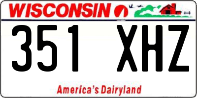 WI license plate 351XHZ