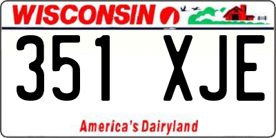 WI license plate 351XJE