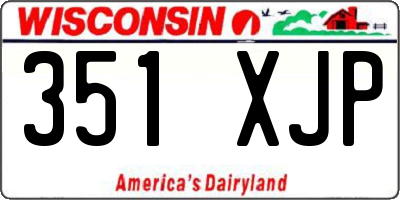 WI license plate 351XJP