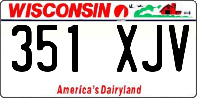 WI license plate 351XJV