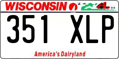 WI license plate 351XLP