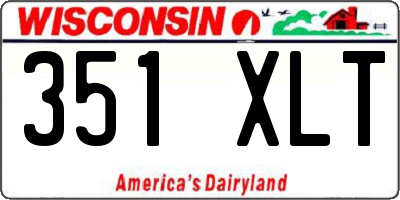 WI license plate 351XLT