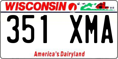 WI license plate 351XMA