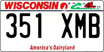 WI license plate 351XMB