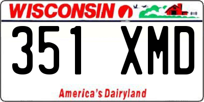 WI license plate 351XMD