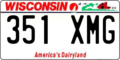 WI license plate 351XMG