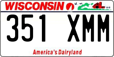 WI license plate 351XMM