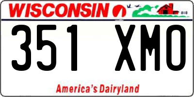 WI license plate 351XMO