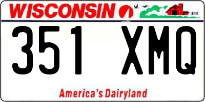WI license plate 351XMQ