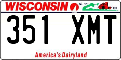 WI license plate 351XMT