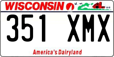 WI license plate 351XMX