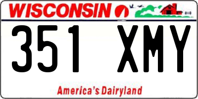WI license plate 351XMY