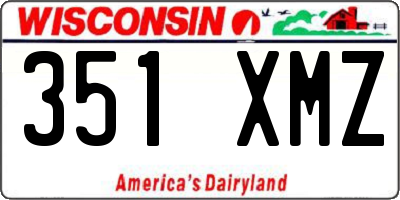 WI license plate 351XMZ