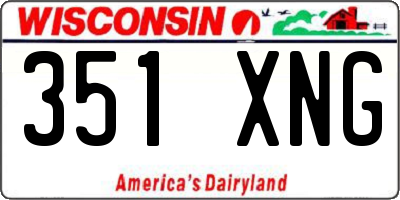 WI license plate 351XNG