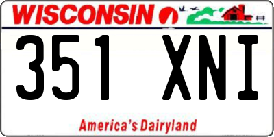 WI license plate 351XNI