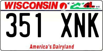 WI license plate 351XNK