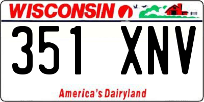 WI license plate 351XNV