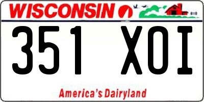 WI license plate 351XOI
