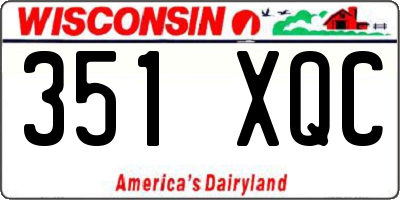 WI license plate 351XQC