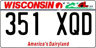 WI license plate 351XQD