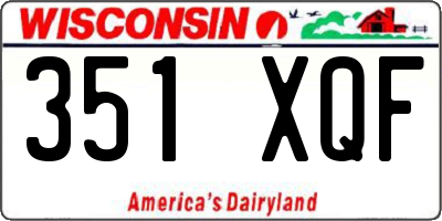 WI license plate 351XQF