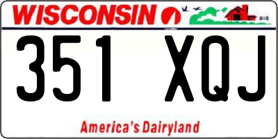 WI license plate 351XQJ