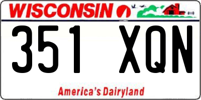 WI license plate 351XQN
