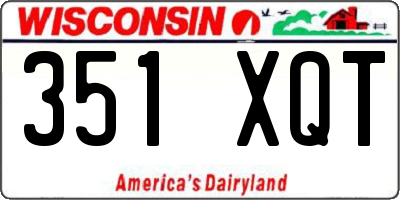 WI license plate 351XQT