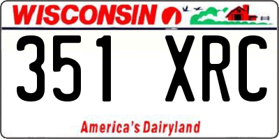 WI license plate 351XRC
