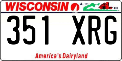 WI license plate 351XRG