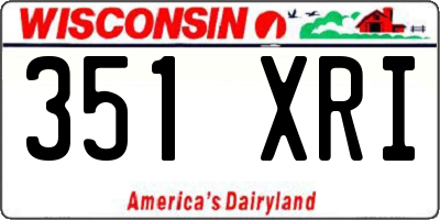 WI license plate 351XRI