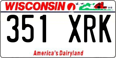 WI license plate 351XRK
