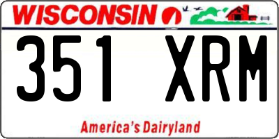 WI license plate 351XRM